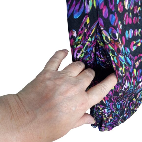 Delias Size M Dress Womens Mini Multicolor Rayon Sleeveless Tunic Pockets - Picture 7 of 9